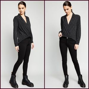 The Good Jane Domino Wrap Top